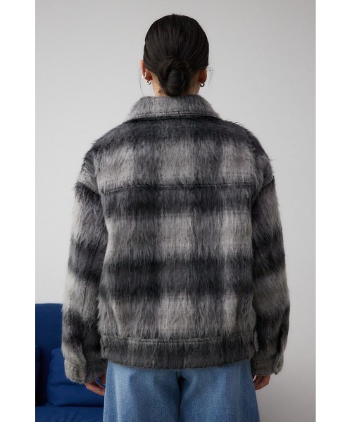 AZUL by moussy（アズールバイマウジー）の「シャギーチェックライダースジャケット（ブルゾン・レディース・ブラック系その他/ブルー系その他・FREE）」の18枚目の写真