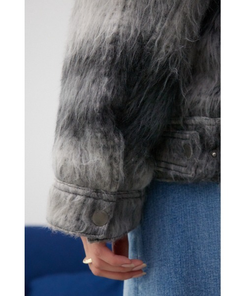 AZUL by moussy（アズールバイマウジー）の「シャギーチェックライダースジャケット（ブルゾン・レディース・ブラック系その他/ブルー系その他・FREE）」の22枚目の写真