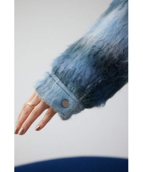 AZUL by moussy（アズールバイマウジー）の「シャギーチェックライダースジャケット（ブルゾン・レディース・ブラック系その他/ブルー系その他・FREE）」の11枚目の写真