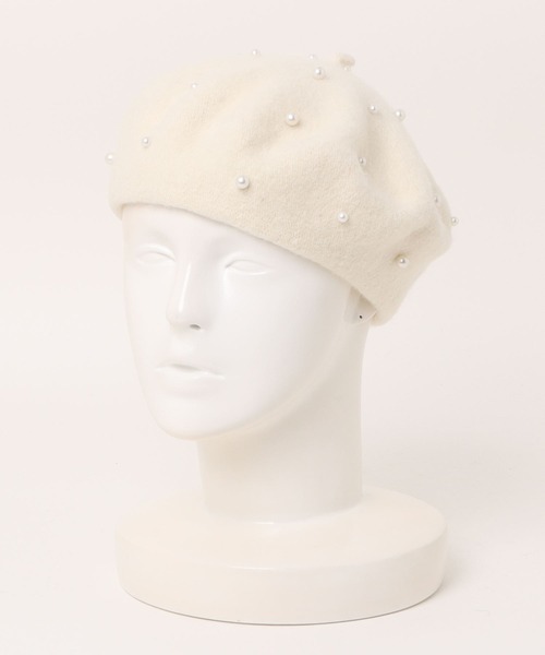 apres jour(アプレジュール)の「【apres jour×ARIAZ】フェイクパールベレー帽(ハンチング/ベレー帽・レディース・ブラック/オフホワイト・FREE)」の6枚目の写真