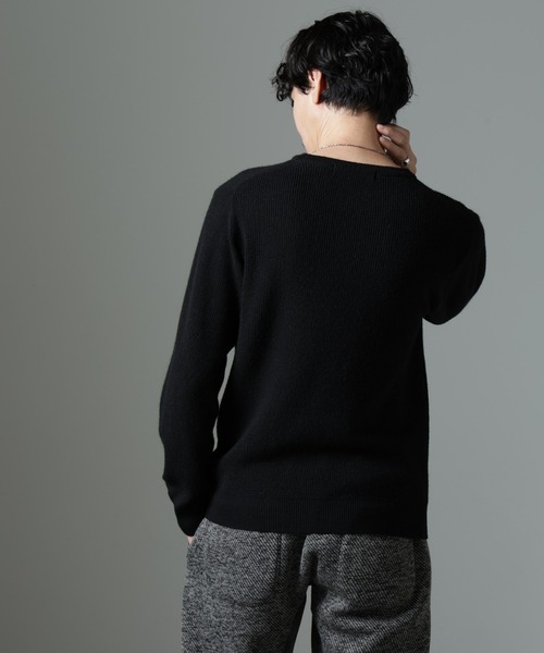 NANO universe（ナノユニバース）の「アンゴラミックス畔ニット（ニット/セーター・メンズ・グレー/ブラック/アイボリー・S/M/L）」の9枚目の写真