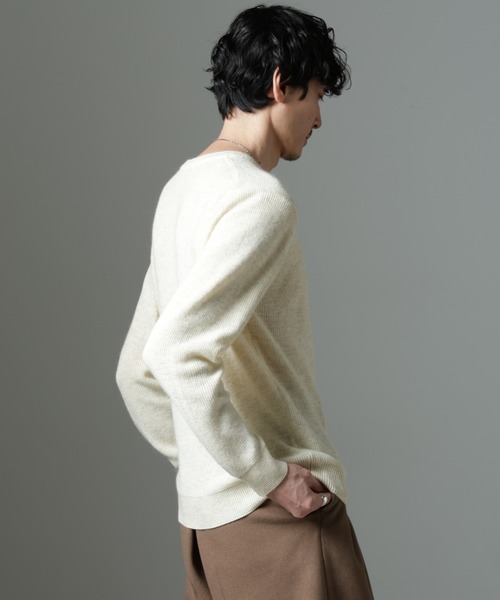 NANO universe（ナノユニバース）の「アンゴラミックス畔ニット（ニット/セーター・メンズ・グレー/ブラック/アイボリー・S/M/L）」の20枚目の写真