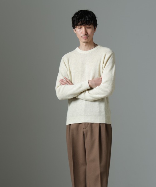 NANO universe（ナノユニバース）の「アンゴラミックス畔ニット（ニット/セーター・メンズ・グレー/ブラック/アイボリー・S/M/L）」の22枚目の写真