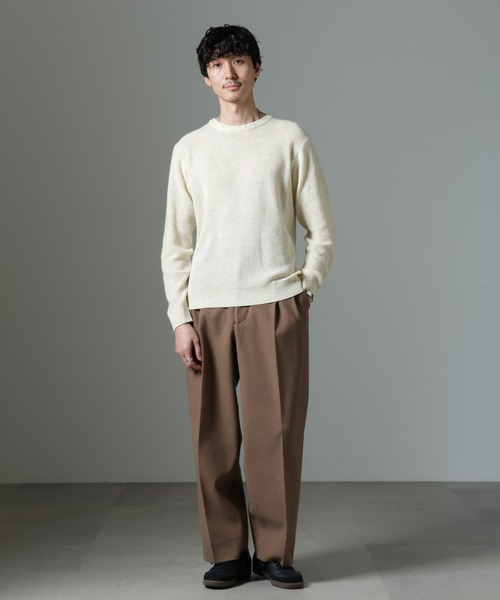 NANO universe（ナノユニバース）の「アンゴラミックス畔ニット（ニット/セーター・メンズ・グレー/ブラック/アイボリー・S/M/L）」の18枚目の写真