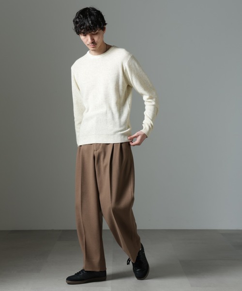 NANO universe（ナノユニバース）の「アンゴラミックス畔ニット（ニット/セーター・メンズ・グレー/ブラック/アイボリー・S/M/L）」の17枚目の写真