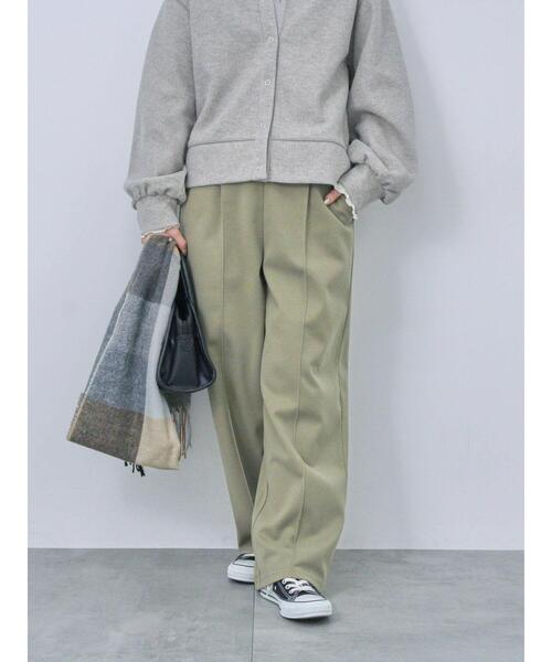 Samansa Mos2 blue（サマンサモスモスブルー）の「センターシームパンツ（その他パンツ・レディース・ブラック/カーキ/チャコールグレー/ベージュ・F）」の4枚目の写真