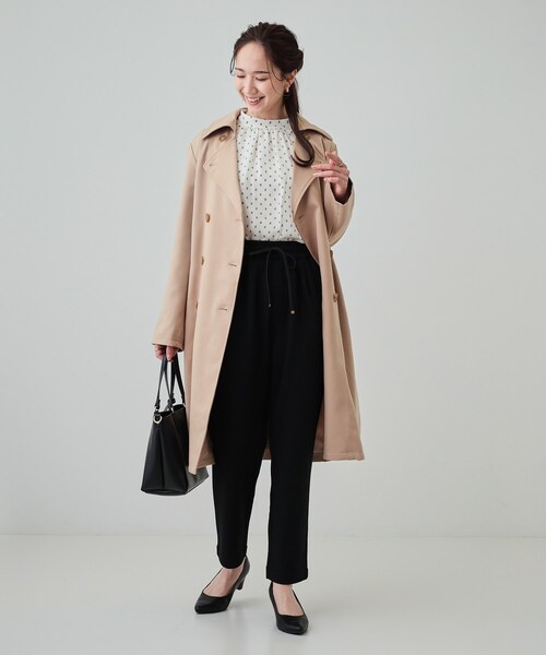 SHOO・LA・RUE(シューラルー)の「◆【洗える/SS-3L/あったか】スマートに見える 裏起毛イージーパンツ(その他パンツ・レディース・ブラック/ベージュ/チャコールグレー/ブルー・03/04/05/10/01/02)」の7枚目の写真