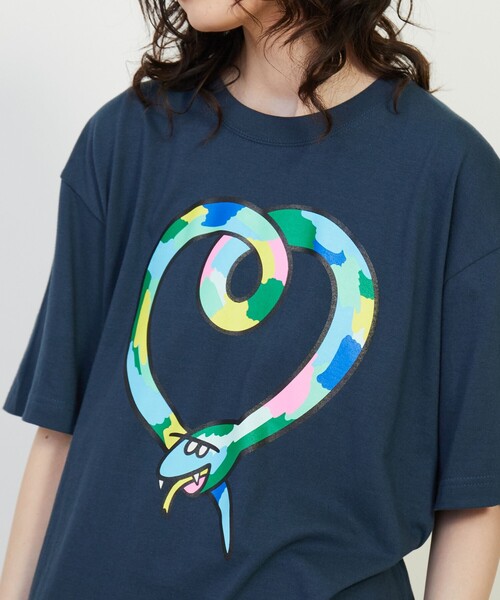FRAPBOIS(フラボア)の「ETO-T’25 Tシャツ(Tシャツ/カットソー・レディース・ネイビー/ホワイト/グレー・1/2)」の6枚目の写真