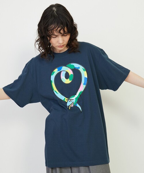 FRAPBOIS(フラボア)の「ETO-T’25 Tシャツ(Tシャツ/カットソー・レディース・ネイビー/ホワイト/グレー・1/2)」の7枚目の写真