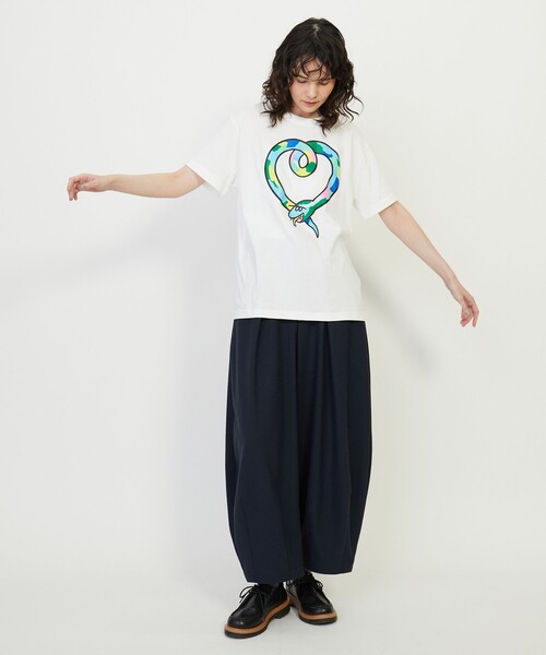 FRAPBOIS(フラボア)の「ETO-T’25 Tシャツ(Tシャツ/カットソー・レディース・ネイビー/ホワイト/グレー・1/2)」の15枚目の写真