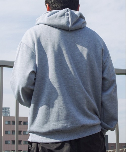 MODISH GAZE（モディシュガゼ）の「【MODISH GAZE】daylightビッグプリント裏起毛パーカー（パーカー・メンズ・ベージュ/杢グレー/チャコールグレー・FREE）」の14枚目の写真