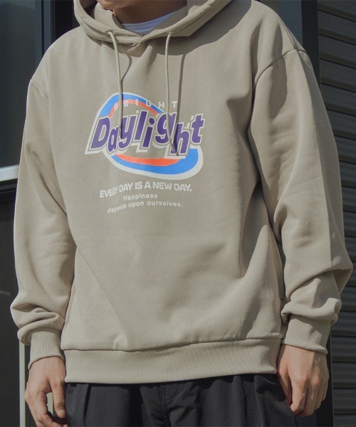 MODISH GAZE（モディシュガゼ）の「【MODISH GAZE】daylightビッグプリント裏起毛パーカー（パーカー・メンズ・ベージュ/杢グレー/チャコールグレー・FREE）」の17枚目の写真
