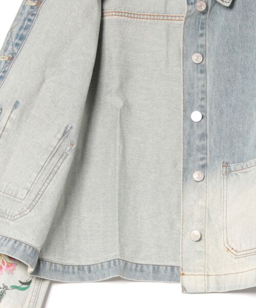 美品！デジグアルDesigual 花柄スエード調ジャケット 44 デニムジャケット 花柄 25SWED06 | Desigual (Women