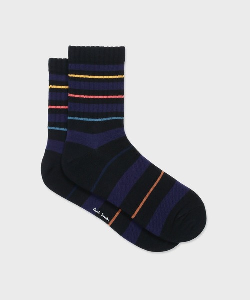 Paul Smith(ポールスミス)の「ランダムボーダー ソックス【150641 MD2】(ソックス/靴下・メンズ・ホワイト/グレー/ブラック・25-27)」の3枚目の写真