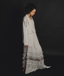 Transparent hem setup dress