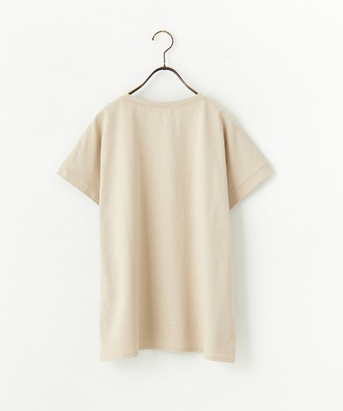 nenom（ネノム）の「[nenom/ネノム] ロゴプリント グリッターＴシャツ（Tシャツ/カットソー・レディース・チャコールグレー/オフホワイト/ベージュ・F）」の15枚目の写真