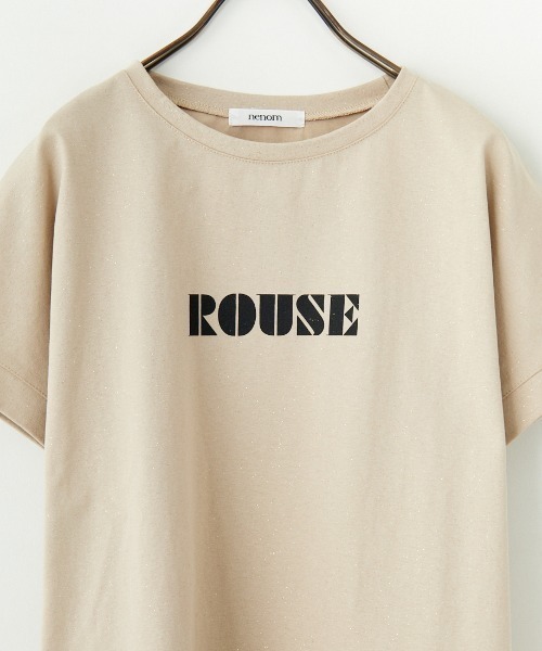 nenom（ネノム）の「[nenom/ネノム] ロゴプリント グリッターＴシャツ（Tシャツ/カットソー・レディース・チャコールグレー/オフホワイト/ベージュ・F）」の16枚目の写真
