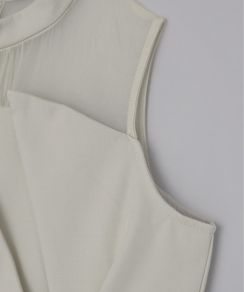 Olu.（オルドット）の「オーガンジードッキングオールインワン（つなぎ/オールインワン・レディース・アイボリー/チャコールグレー・FREE）」の21枚目の写真