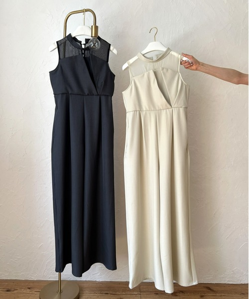 Olu.（オルドット）の「オーガンジードッキングオールインワン（つなぎ/オールインワン・レディース・アイボリー/チャコールグレー・FREE）」の17枚目の写真