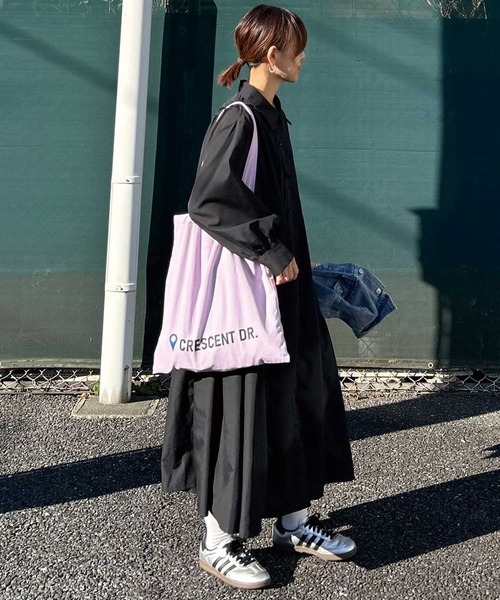 CORNERS by KR（コーナーズバイケーアール）の「【CORNERS by KR】長袖サイドギャザーシャツワンピース（シャツワンピース・レディース・ホワイト×ブラック/ブラック/サックスブルー/ネイビー・M/L）」の14枚目の写真