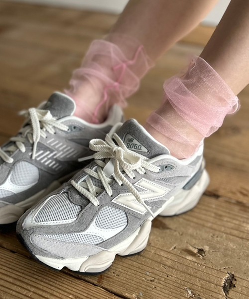 Kotoe（コトエ）の「チュール シースルーソックス シアー靴下（ソックス/靴下・レディース・ホワイト/ピンク/ブラック/グレー・FREE）」の4枚目の写真