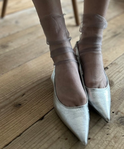 Kotoe（コトエ）の「チュール シースルーソックス シアー靴下（ソックス/靴下・レディース・ホワイト/ピンク/ブラック/グレー・FREE）」の14枚目の写真