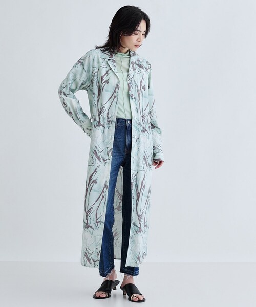 GALLEST（ギャレスト）の「メロウラインシアートップス（Tシャツ/カットソー・レディース・グレー系4/ブラック/ナチュラル/ライトグリーン・38）」の17枚目の写真