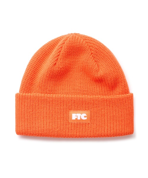 FTC（エフティーシー）の「BOX LOGO BEANIE（ニットキャップ/ビーニー・メンズ・オレンジ/オリーブ/ブラック・FREE）」の3枚目の写真