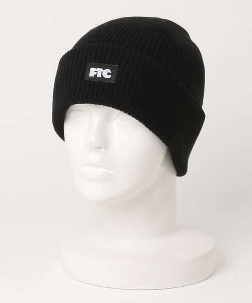 ★米国発/送関込*FTC*新作*EST ニットビーニー/BLACK★ BOX LOGO BEANIE(ニットキャップ/ビーニー)|FTC(エフティー