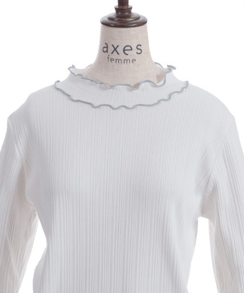 axes femme（アクシーズファム）の「プリーツチュールメロープルオーバー（Tシャツ/カットソー・レディース・ピンク/ブルー/ブラック/イエロー/キナリ・FREE）」の22枚目の写真