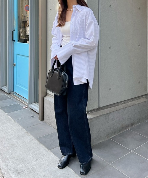 ABYS(アビス)の「BIGポケットオーバーサイズストライプシャツ(シャツ/ブラウス・レディース・ブルー/ホワイト・FREE)」の15枚目の写真