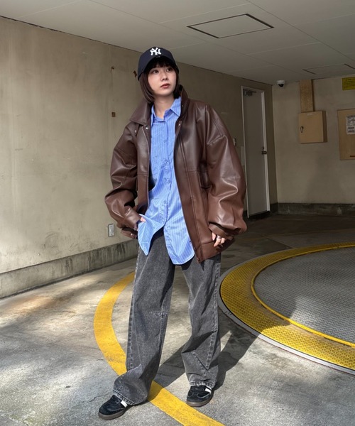 ABYS(アビス)の「BIGポケットオーバーサイズストライプシャツ(シャツ/ブラウス・レディース・ブルー/ホワイト・FREE)」の18枚目の写真