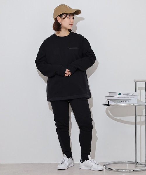 MMMM(エムエムエムエム)の「MMMM フレンチテリー/ナイロン/ブロッキングセットアップ/クルーネックスウェット/パンツ(セットアップ・メンズ・グレー/ブラック・M/L)」の3枚目の写真