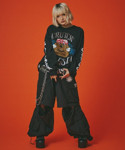 GALFY(ガルフィー)の「『GALFY/ガルフィー』チカーノがるTee(Tシャツ/カットソー・レディース・オレンジ/ブラック/ホワイト・XL/L)」の14枚目の写真