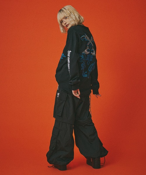 GALFY(ガルフィー)の「『GALFY/ガルフィー』チカーノがるTee(Tシャツ/カットソー・レディース・オレンジ/ブラック/ホワイト・XL/L)」の15枚目の写真