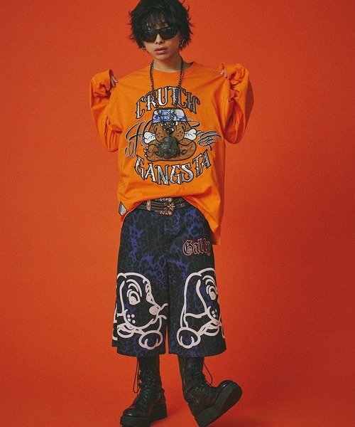 GALFY(ガルフィー)の「『GALFY/ガルフィー』チカーノがるTee(Tシャツ/カットソー・レディース・オレンジ/ブラック/ホワイト・XL/L)」の19枚目の写真
