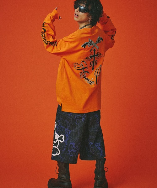 GALFY(ガルフィー)の「『GALFY/ガルフィー』チカーノがるTee(Tシャツ/カットソー・レディース・オレンジ/ブラック/ホワイト・XL/L)」の20枚目の写真