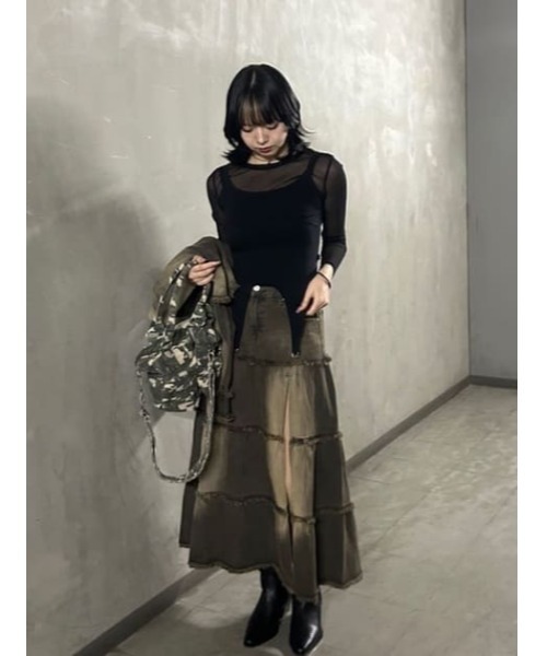 LAGUA GEM CUT OFF FLARE デニムスカート CUT OFF FLARE デニムスカート（デニムスカート）｜LAGUA GEM