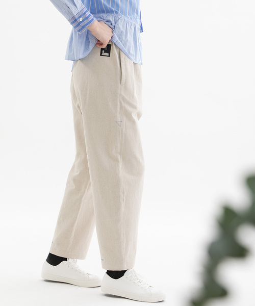 nop de nod（ノップドゥノッド）の「コットンリネンバックヘムロゴパンツ（その他パンツ・レディース・ブラック/インディゴブルー/キナリ・M）」の7枚目の写真