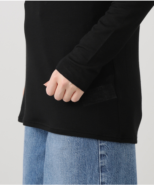 JOURNAL STANDARD LUXE（ジャーナルスタンダード　ラックス）の「シアージャージ タートルネックプルオーバー（Tシャツ/カットソー・レディース・ホワイト/ブラック/イエロー・FREE）」の10枚目の写真