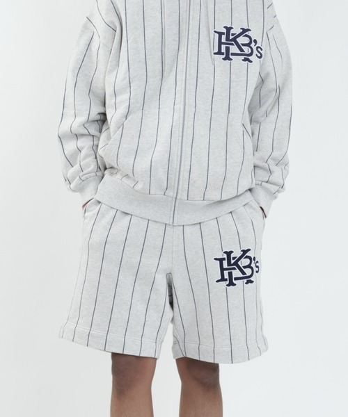 【KEBOZ】STRIPE SWEAT FULL ZIP HOODIE STRIPE SWEAT FULL ZIP HOODIE