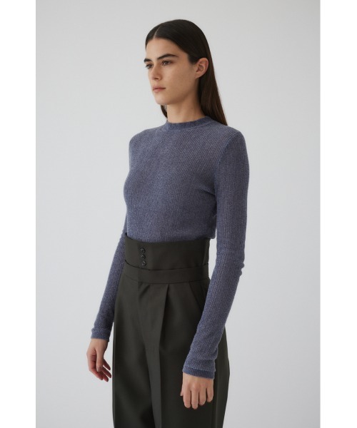 ⭐️RIM.ARK ⭐️Wide skipper knit top ブラウン フリー RIM.ARK（リムアーク）の「Wide skipper knit tops（ニット