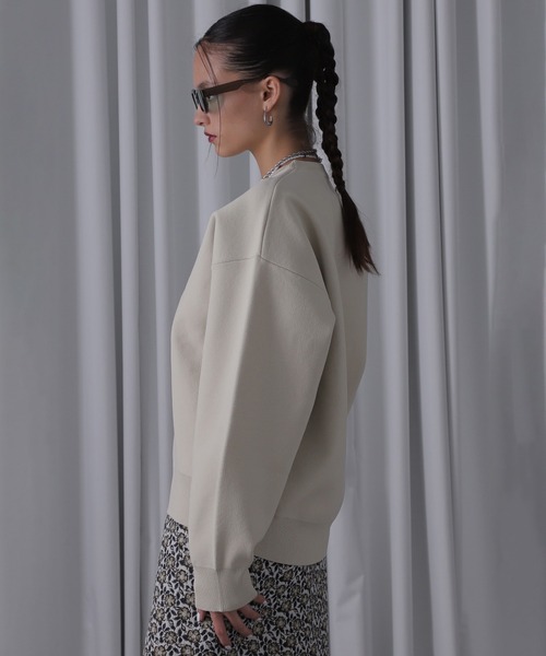 ROSE BUD(ローズバッド)の「スウェットライクニット(ニット/セーター・レディース・ブラック/ホワイト/ブルー・ONE SIZE)」の10枚目の写真