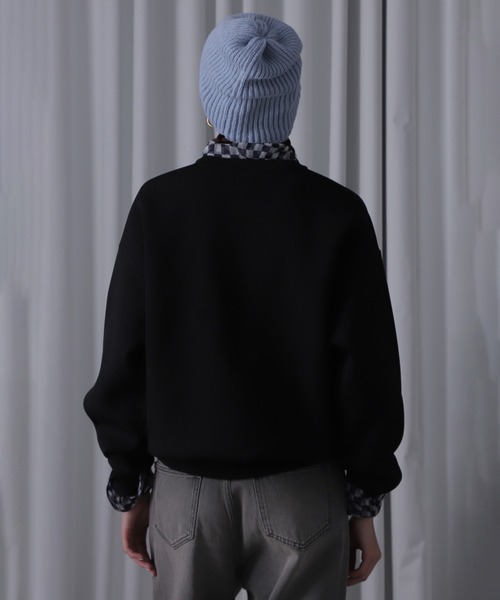 ROSE BUD(ローズバッド)の「スウェットライクニット(ニット/セーター・レディース・ブラック/ホワイト/ブルー・ONE SIZE)」の18枚目の写真