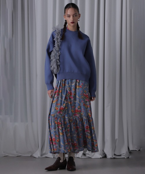 ROSE BUD(ローズバッド)の「スウェットライクニット(ニット/セーター・レディース・ブラック/ホワイト/ブルー・ONE SIZE)」の21枚目の写真