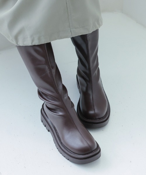 aquagarage(アクアガレージ)の「ロングブーツ(ブーツ・レディース・ブラウン・23.5cm)」の1枚目の写真