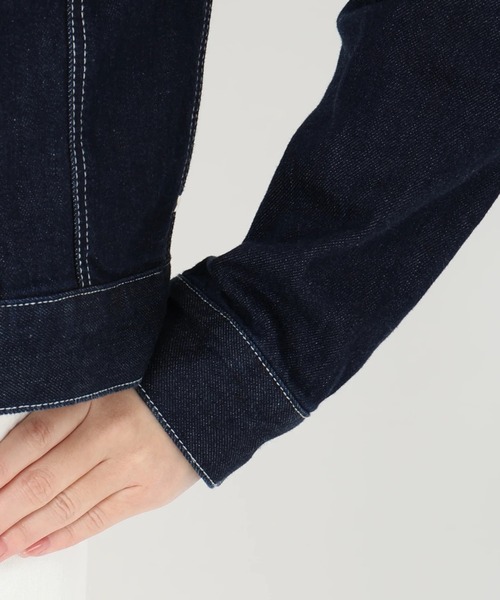 STRAWBERRY-FIELDS（ストロベリーフィールズ）の「襟ビジュー付デニムジャンパー（デニムジャケット・レディース・ワンウォッシュ・2）」の8枚目の写真