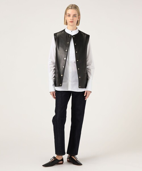 CINQUANTA METAL BUTTON レザーベスト（ベスト）｜CINQUANTA
