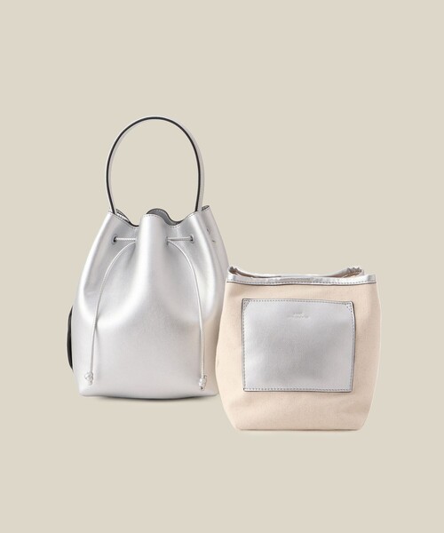 ROPE'(ロペ)の「2WAYドロストレザーバッグ(ショルダーバッグ・レディース・オフホワイト/ベージュ系その他/シルバー・FREE)」の12枚目の写真