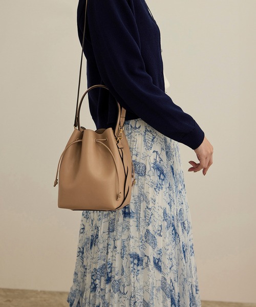 ROPE'(ロペ)の「2WAYドロストレザーバッグ(ショルダーバッグ・レディース・オフホワイト/ベージュ系その他/シルバー・FREE)」の1枚目の写真